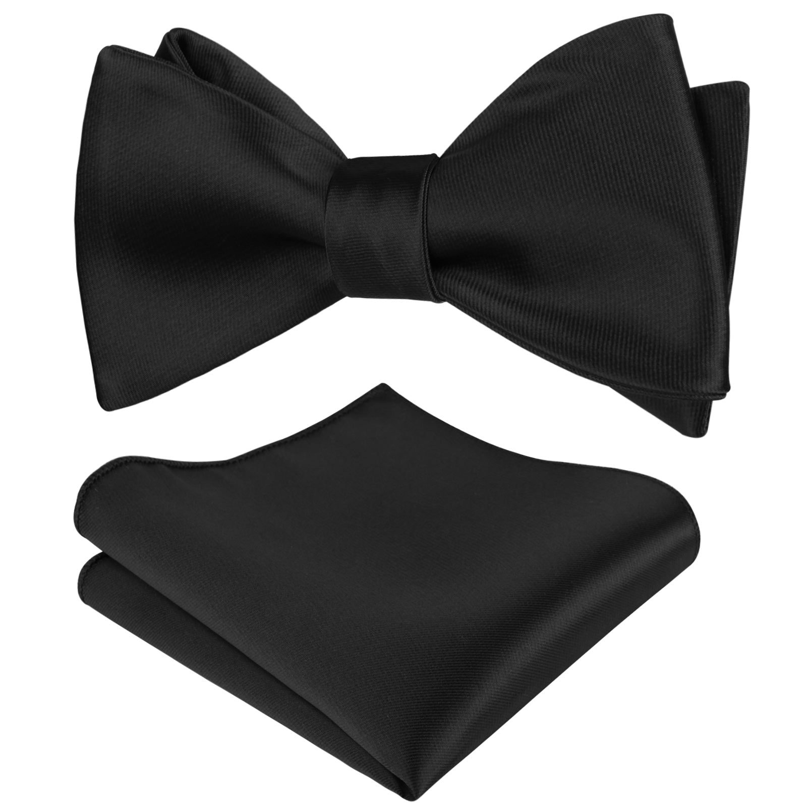 Solid Color Self-tied Bow Tie and Hanky Set for Adults Dress Formal Wear-036