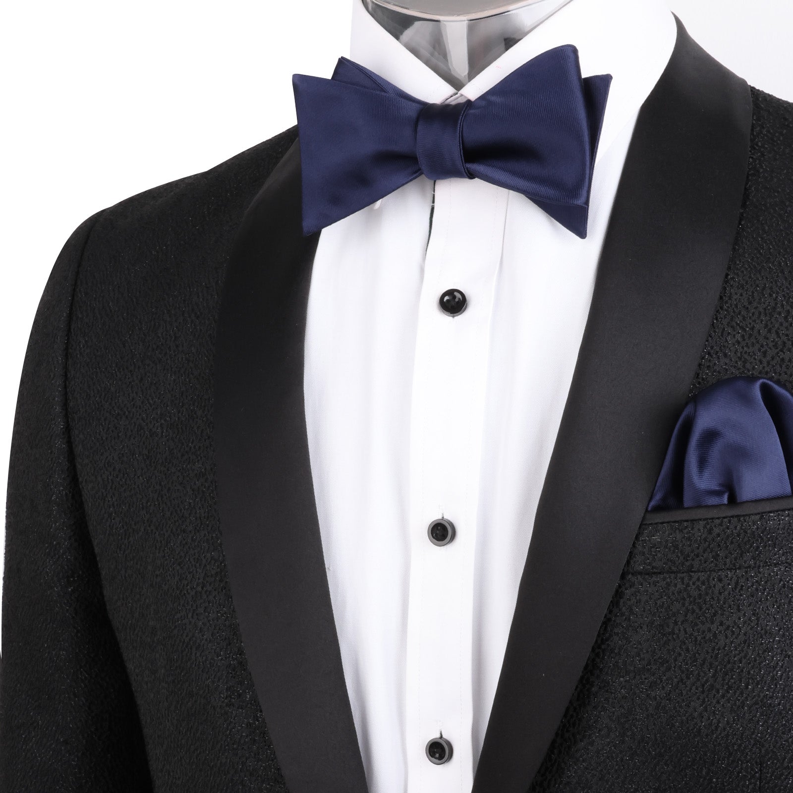 Solid Color Self-tied Bow Tie and Hanky Set for Adults Dress Formal Wear-036