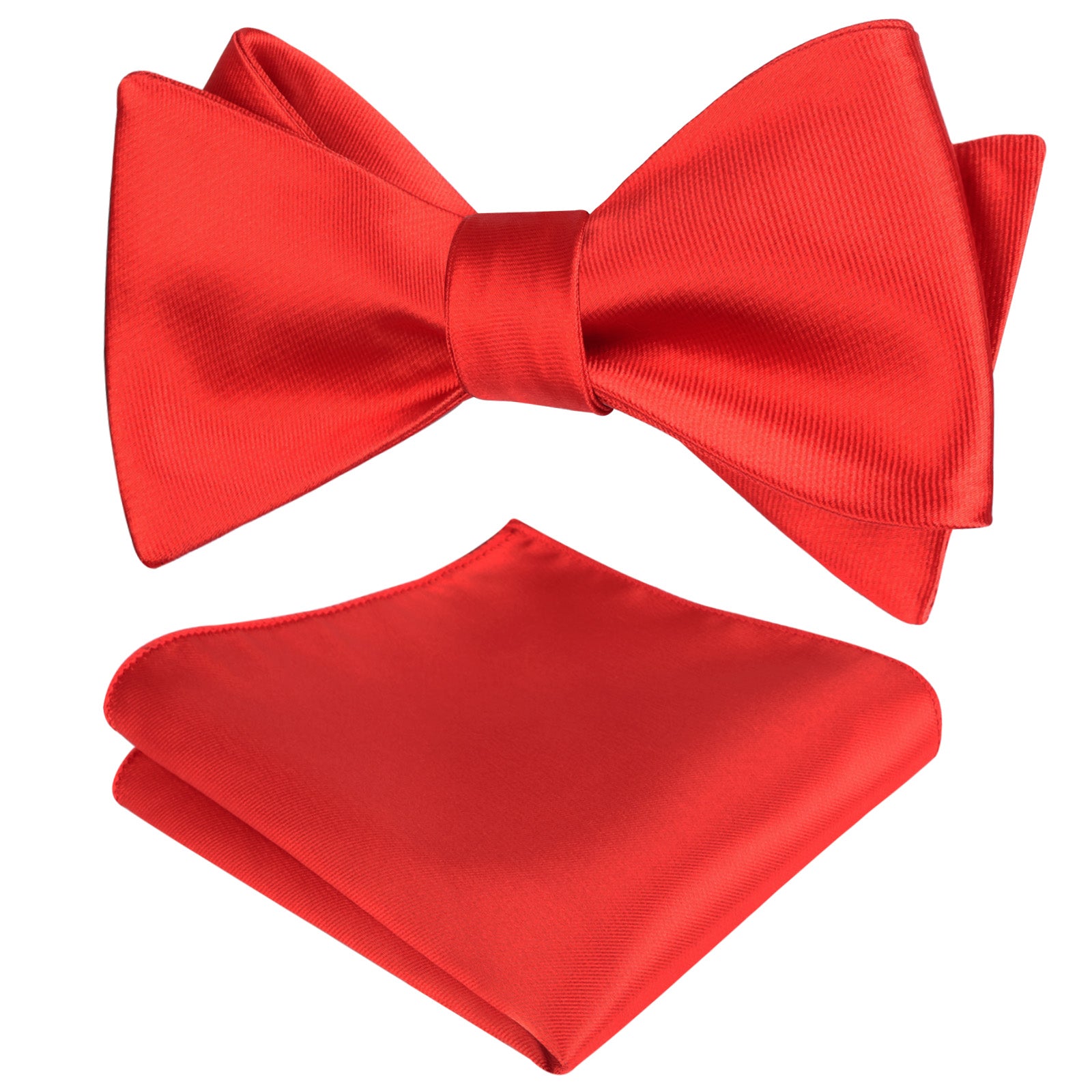 Solid Color Self-tied Bow Tie and Hanky Set for Adults Dress Formal Wear-036