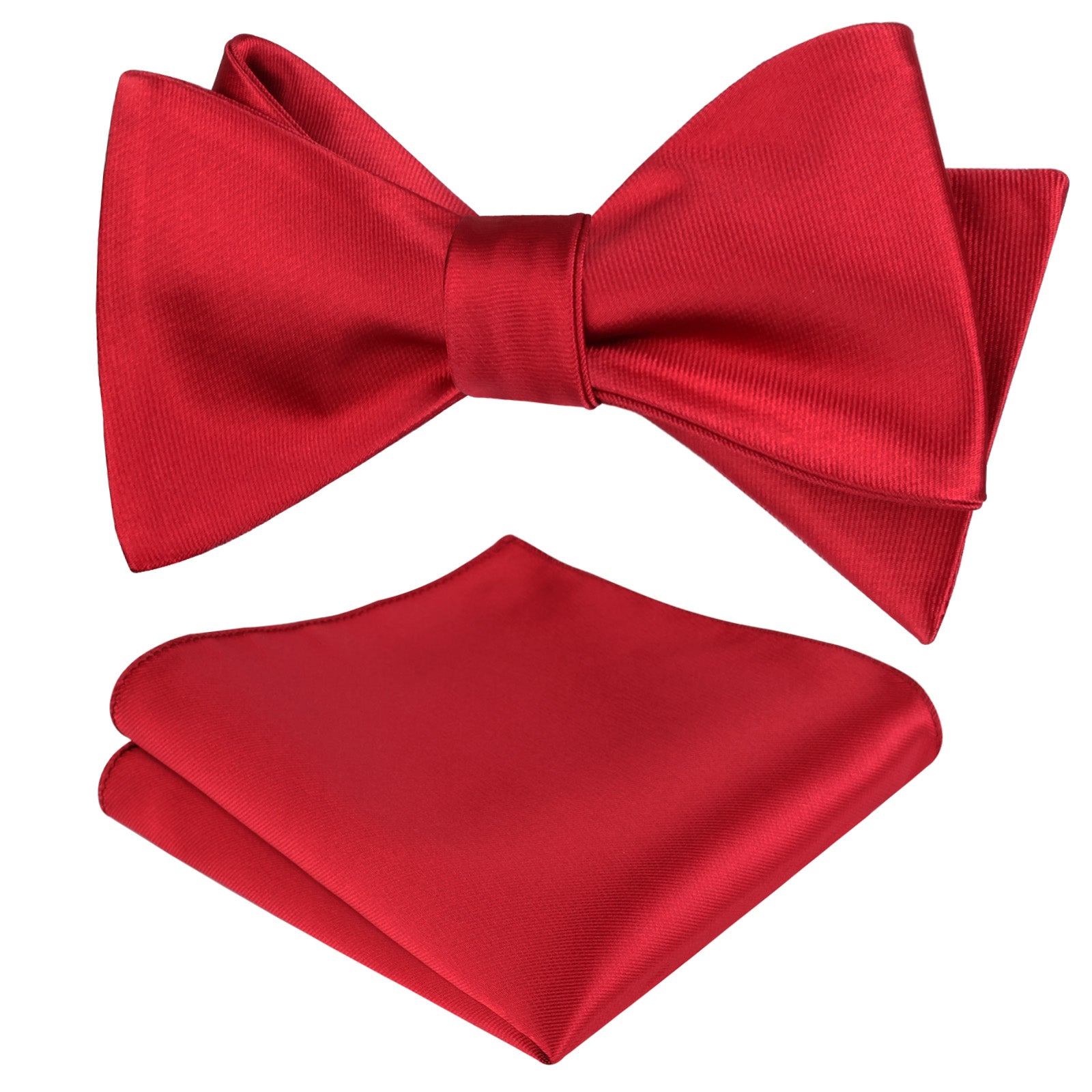 Solid Color Self-tied Bow Tie and Hanky Set for Adults Dress Formal Wear-036