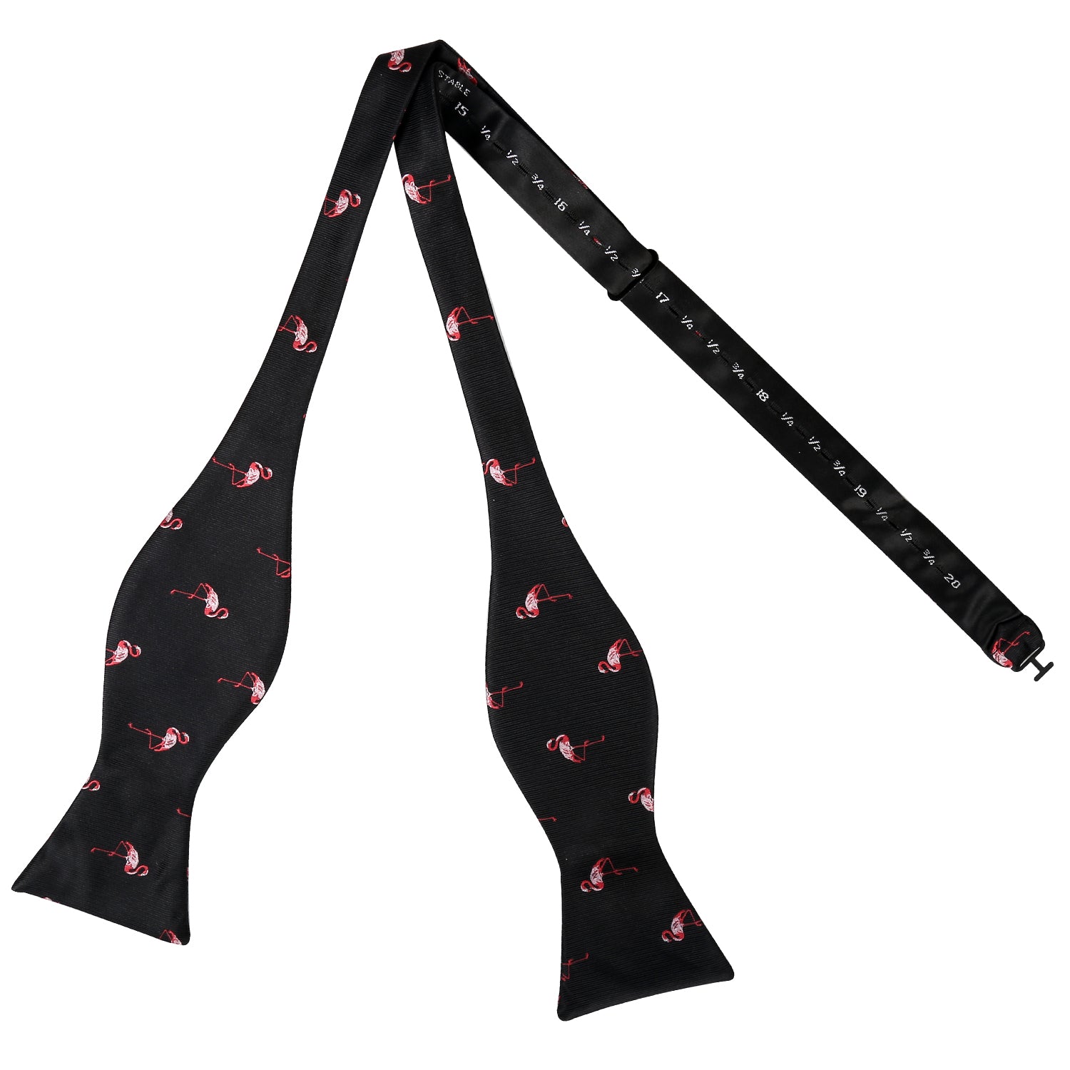 Flamingo Patterned SELF-TIED Bowtie and Hanky for Wedding-047