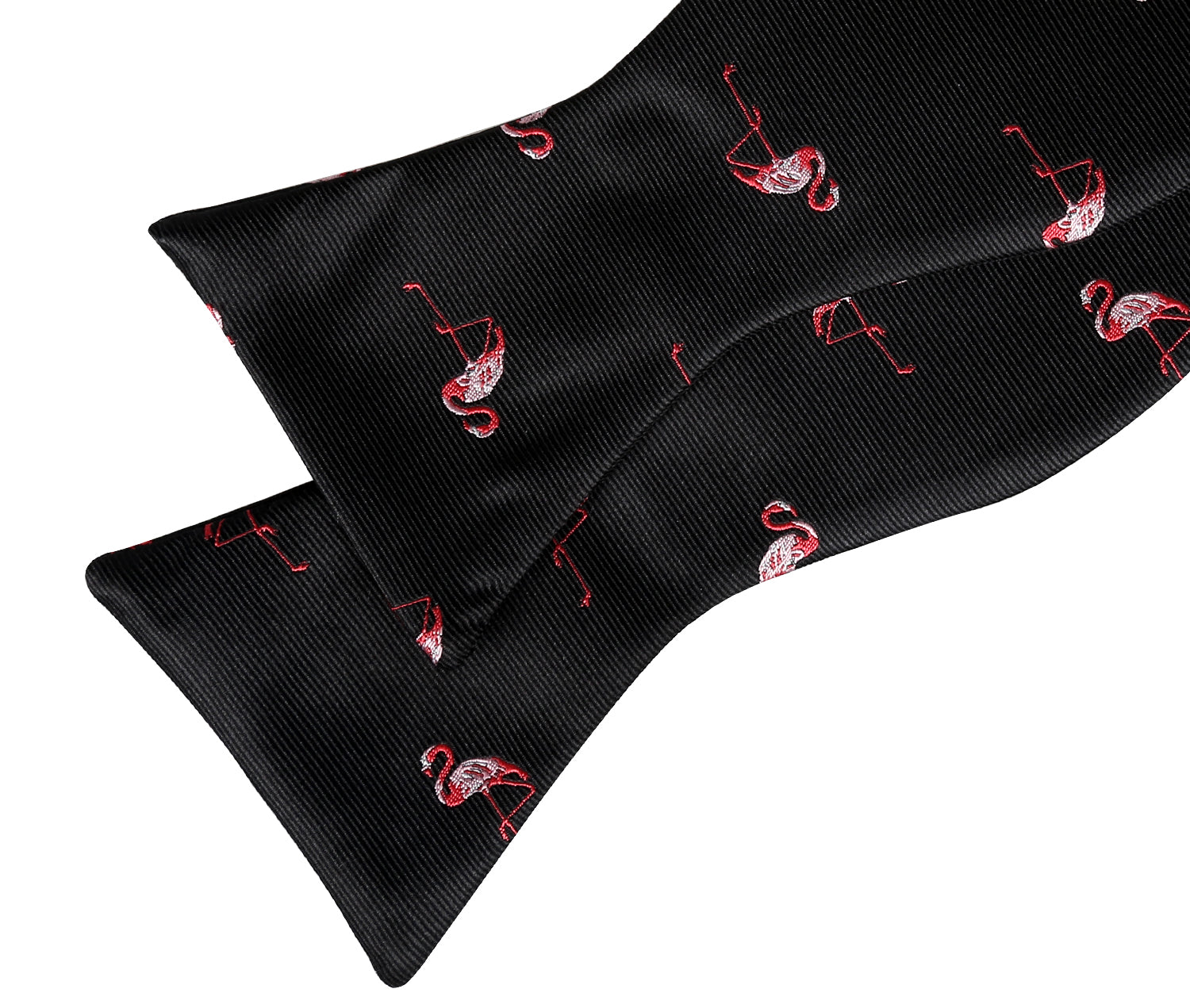 Flamingo Patterned SELF-TIED Bowtie and Hanky for Wedding-047