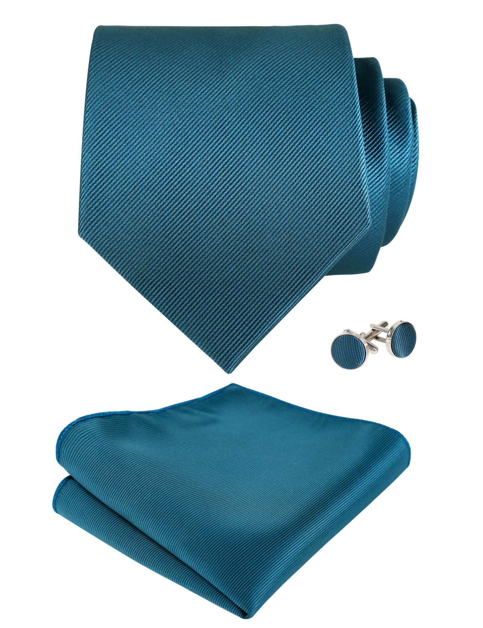 Men's Regular Tie, Handkerchief and Cufflinks Set for Formal Party Business Dress #114