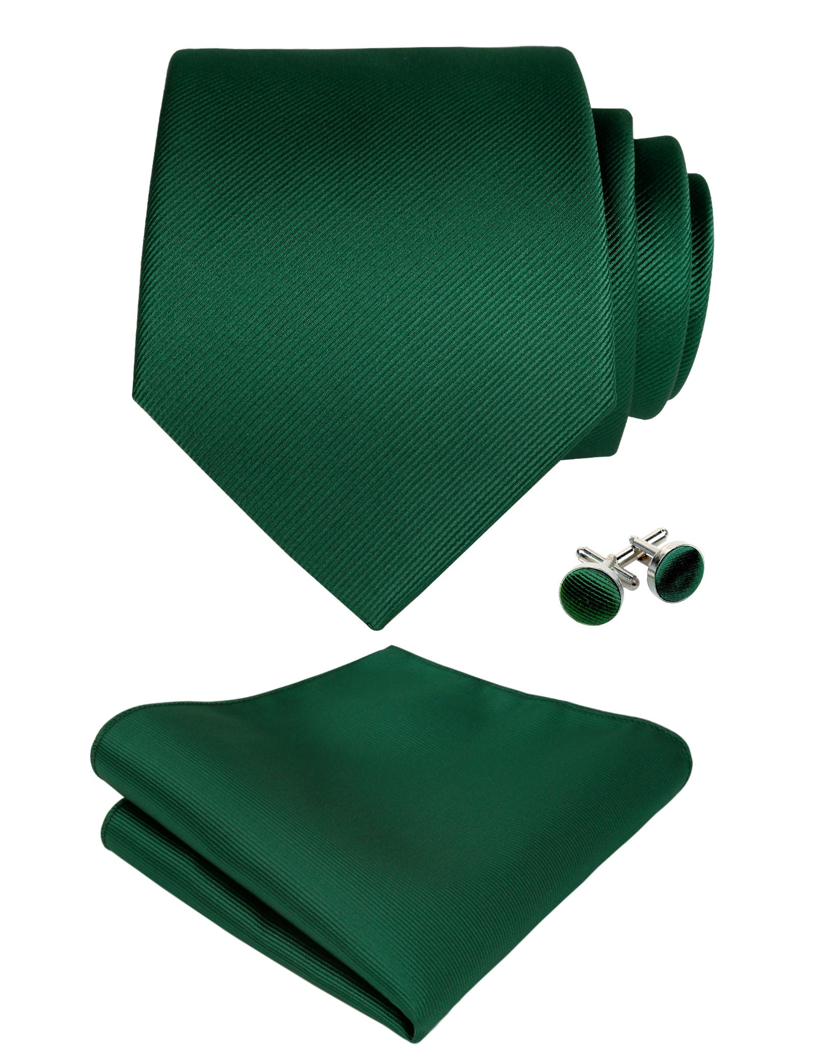 Men's Regular Tie, Handkerchief and Cufflinks Set for Formal Party Business Dress #114