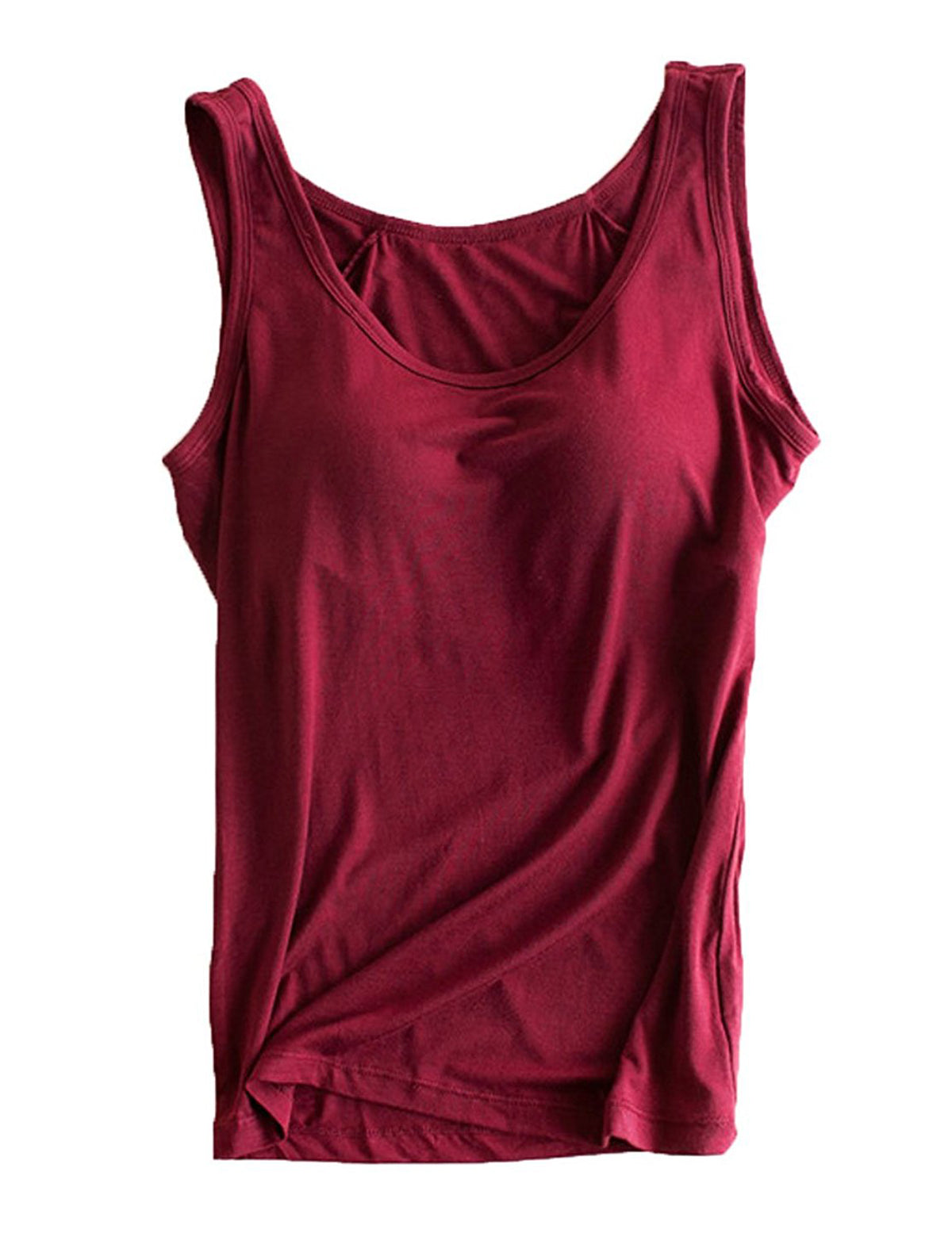 Modernform Camisole Top with Built in Padded Bra Cotton CrossBack