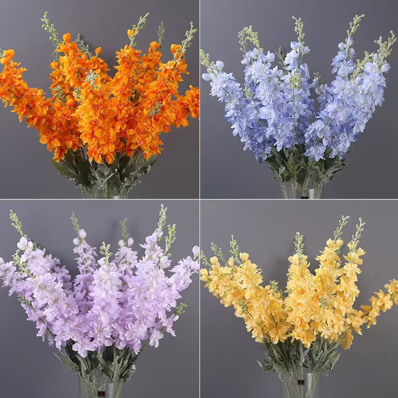 Delphinium Artificial Flower Room Wedding Bouquet Decoration