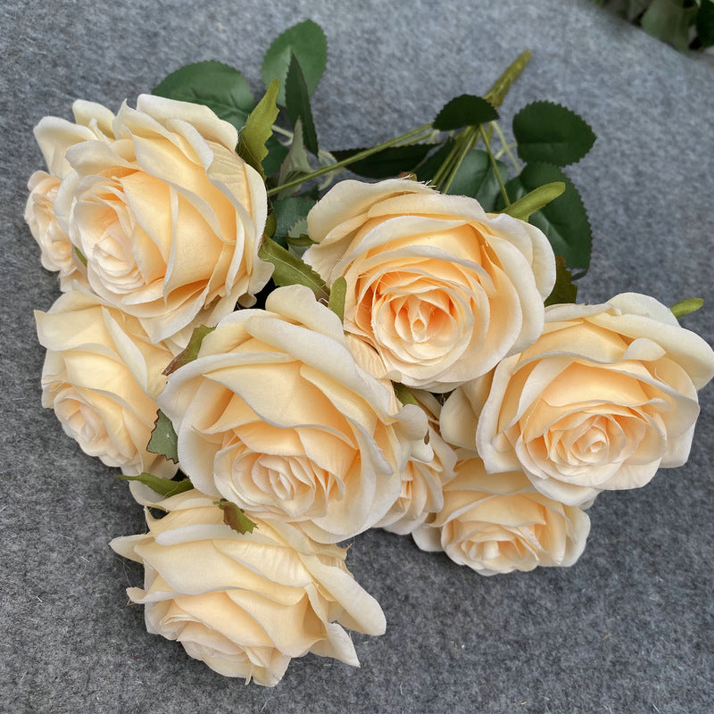 Artificial Flower Nine Heads Roses Party Wedding Decoration