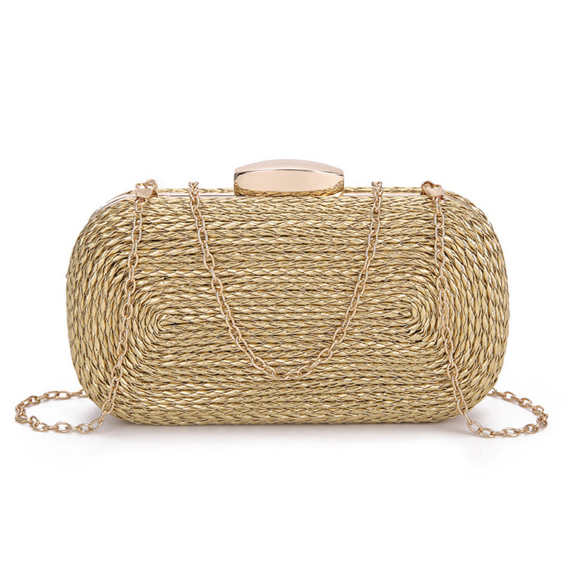 Braided Chain Buckle Box Wedding Bag