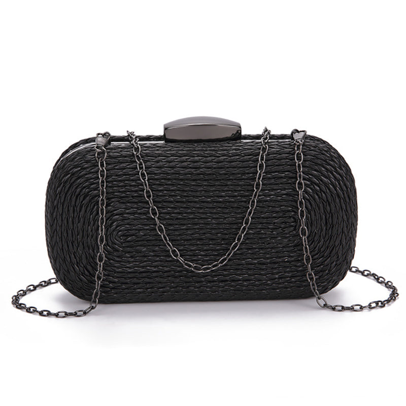 Braided Chain Buckle Box Wedding Bag