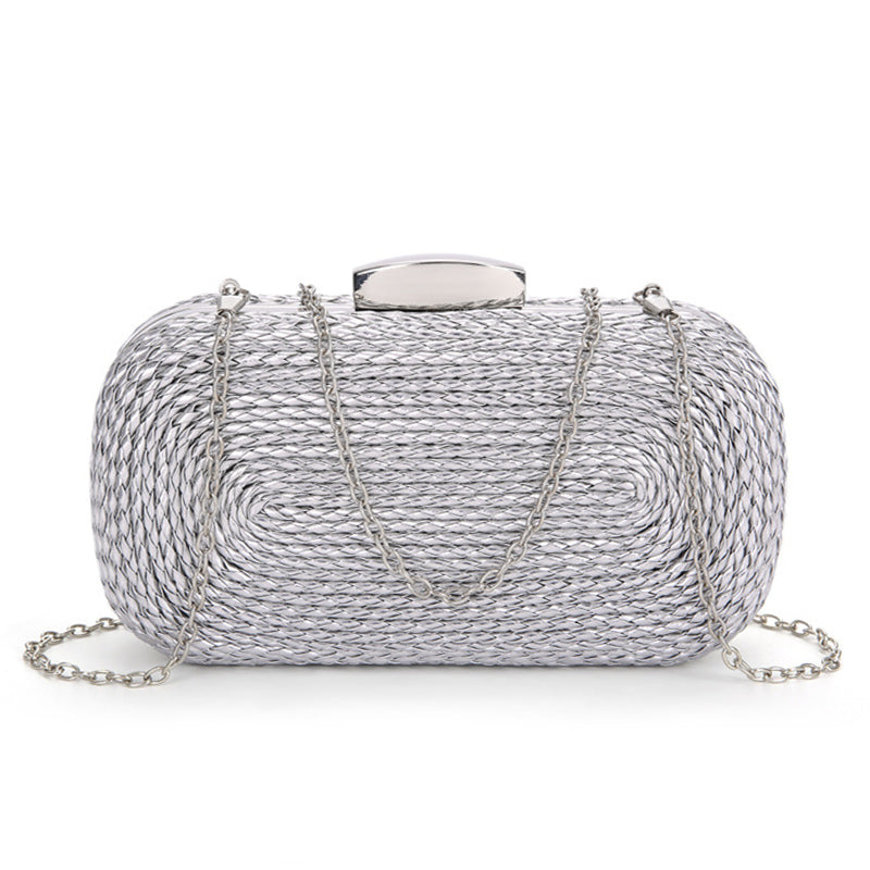 Braided Chain Buckle Box Wedding Bag