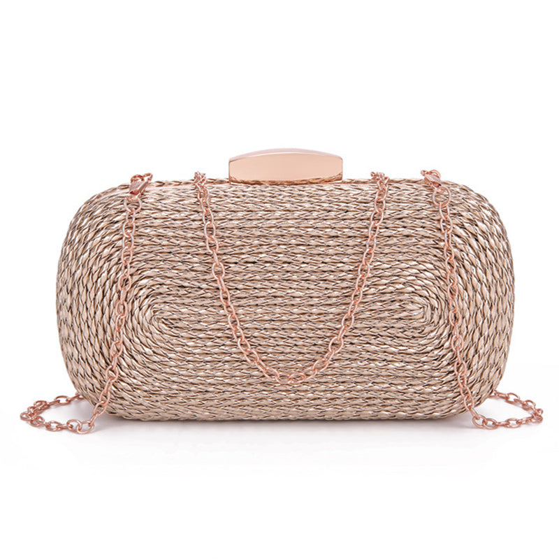 Braided Chain Buckle Box Wedding Bag