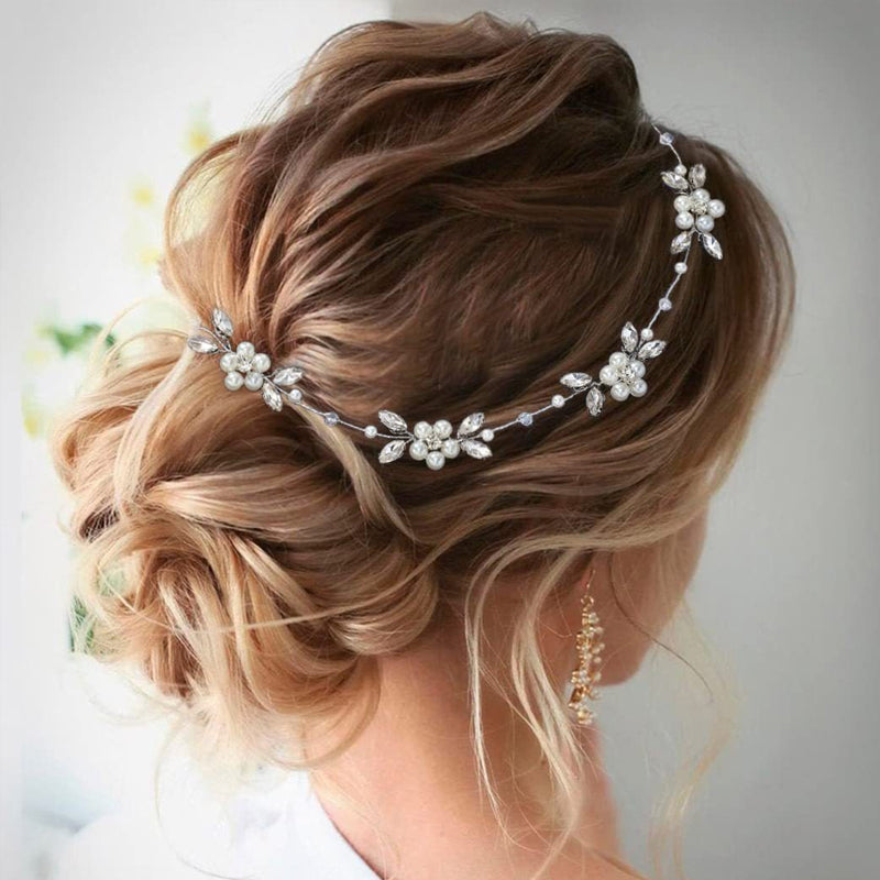 Pearl Crystal Soft Chain Bride Hairband Hair Accessories