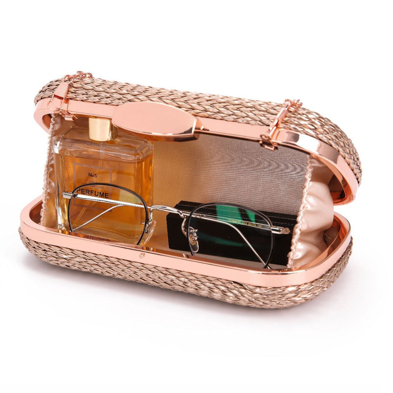 Braided Chain Buckle Box Wedding Bag