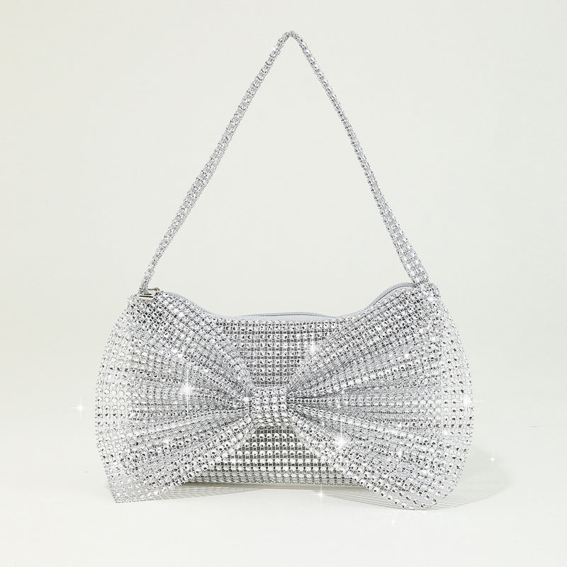 Sparkling Sequins Rhinestone Bow Party Handbag