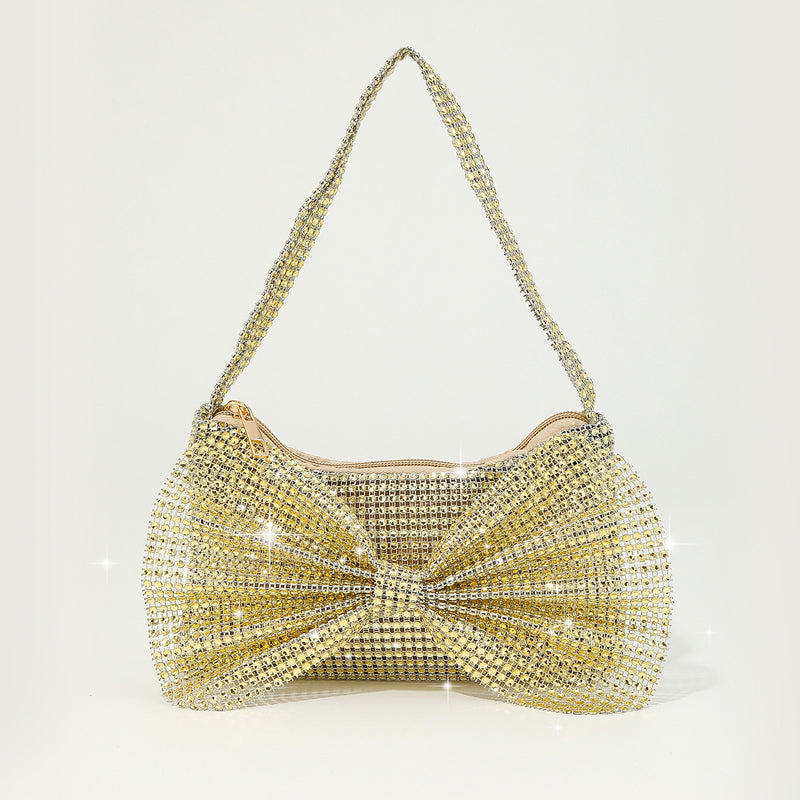 Sparkling Sequins Rhinestone Bow Party Handbag