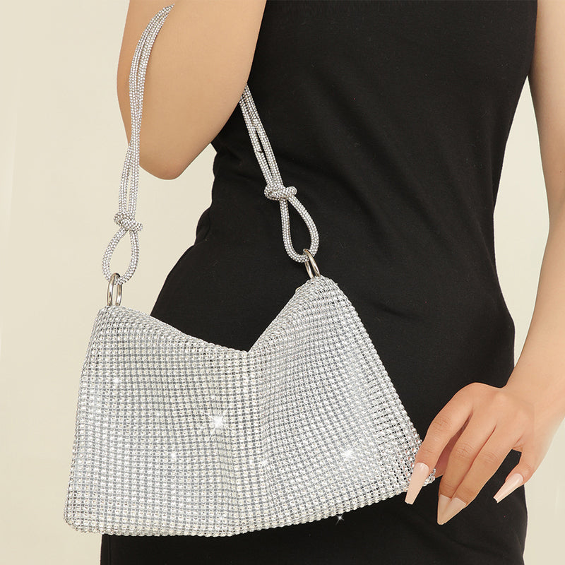 Sparkling Sequins Rhinestone Bow Party Handbag