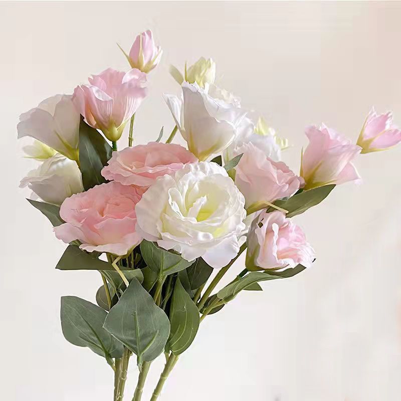 Eustoma Flowers Artificial Plants Home Office Decoration