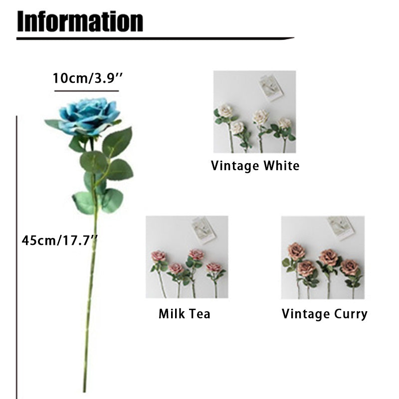 Artificial Single Cappuccino Roses Wedding Table Bouquet Decoration