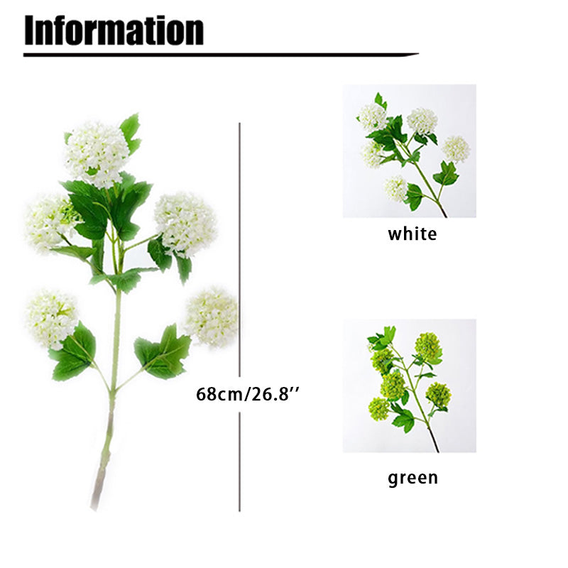 Artificial Flower White Green Hydrangea Room Table Decoration