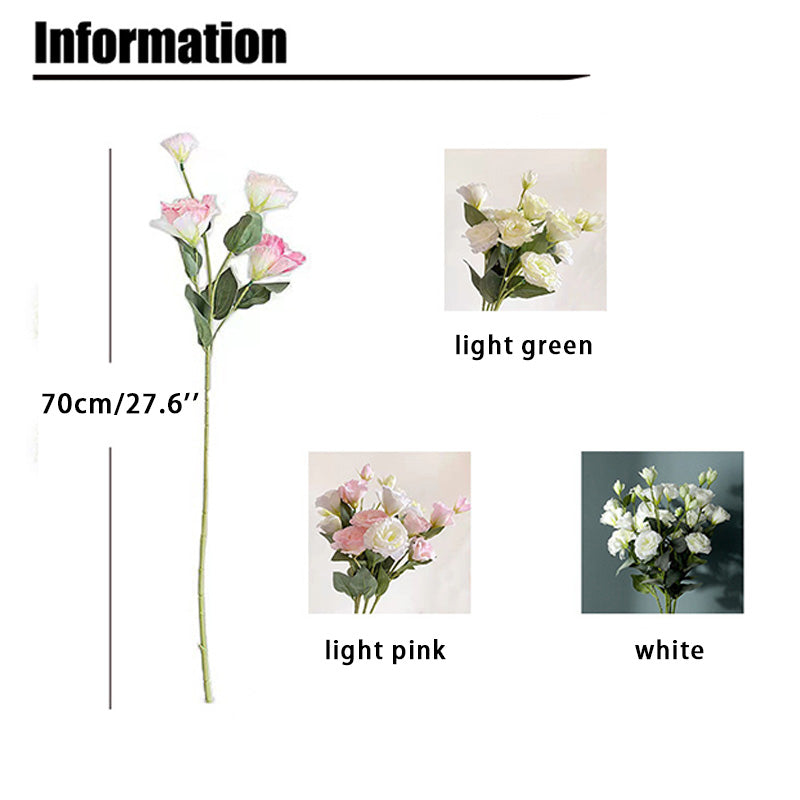 Eustoma Flowers Artificial Plants Home Office Decoration