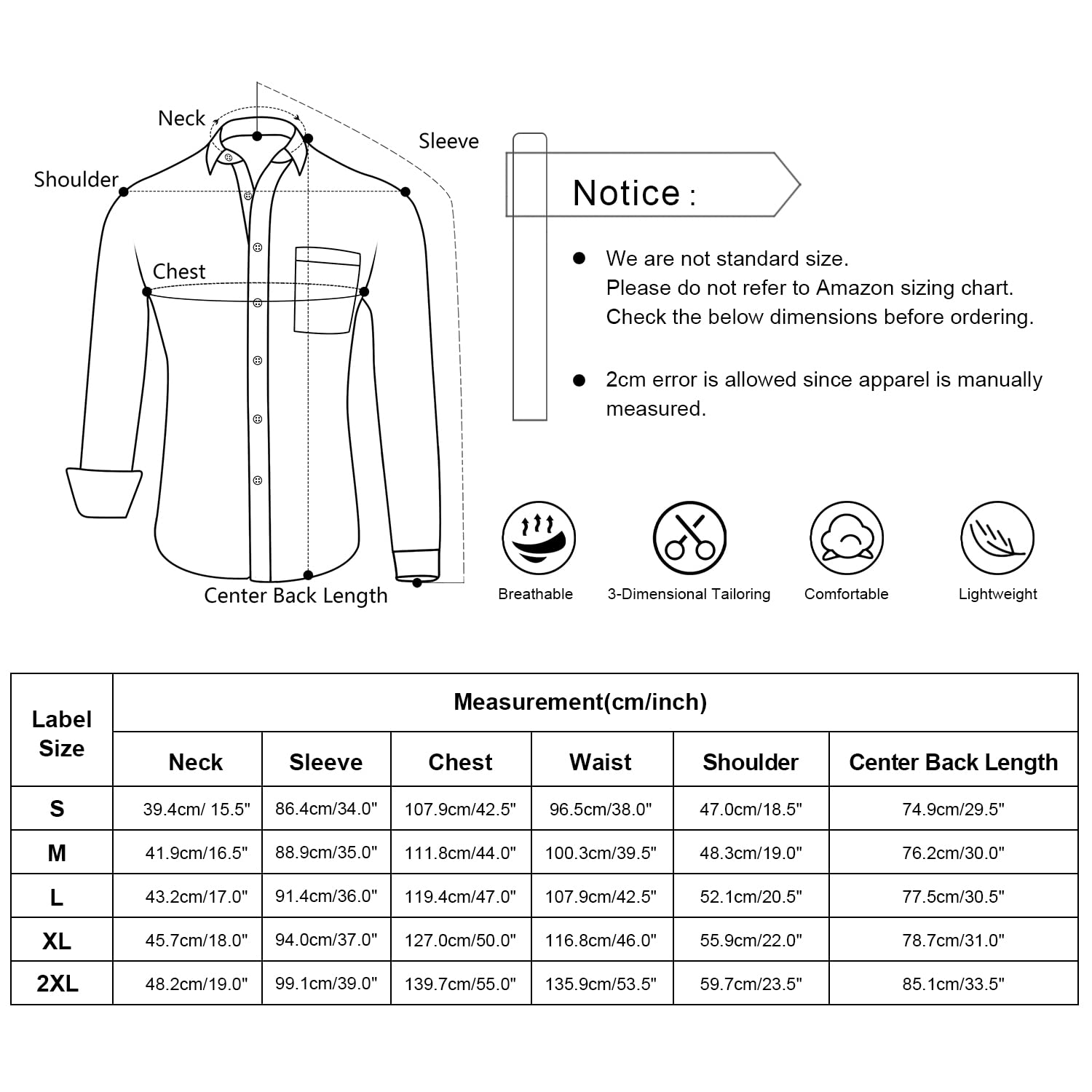 Men's Business Slim Fit Dress Shirt Long Sleeve Patchwork Button-Down Shirt, 004-White+Dark Green