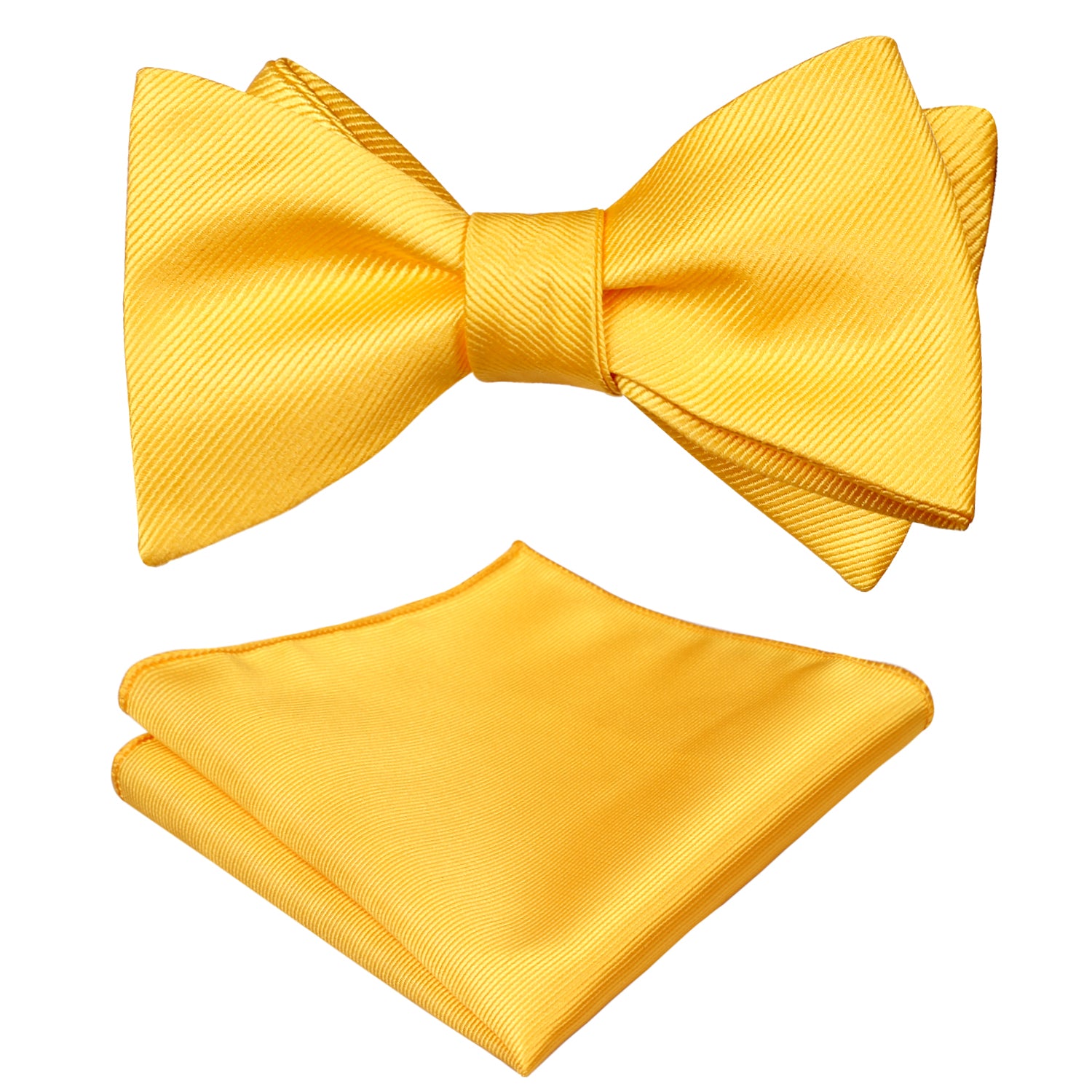 Men's Solid Self-tied Bow Tie and Handkerchief Set #055