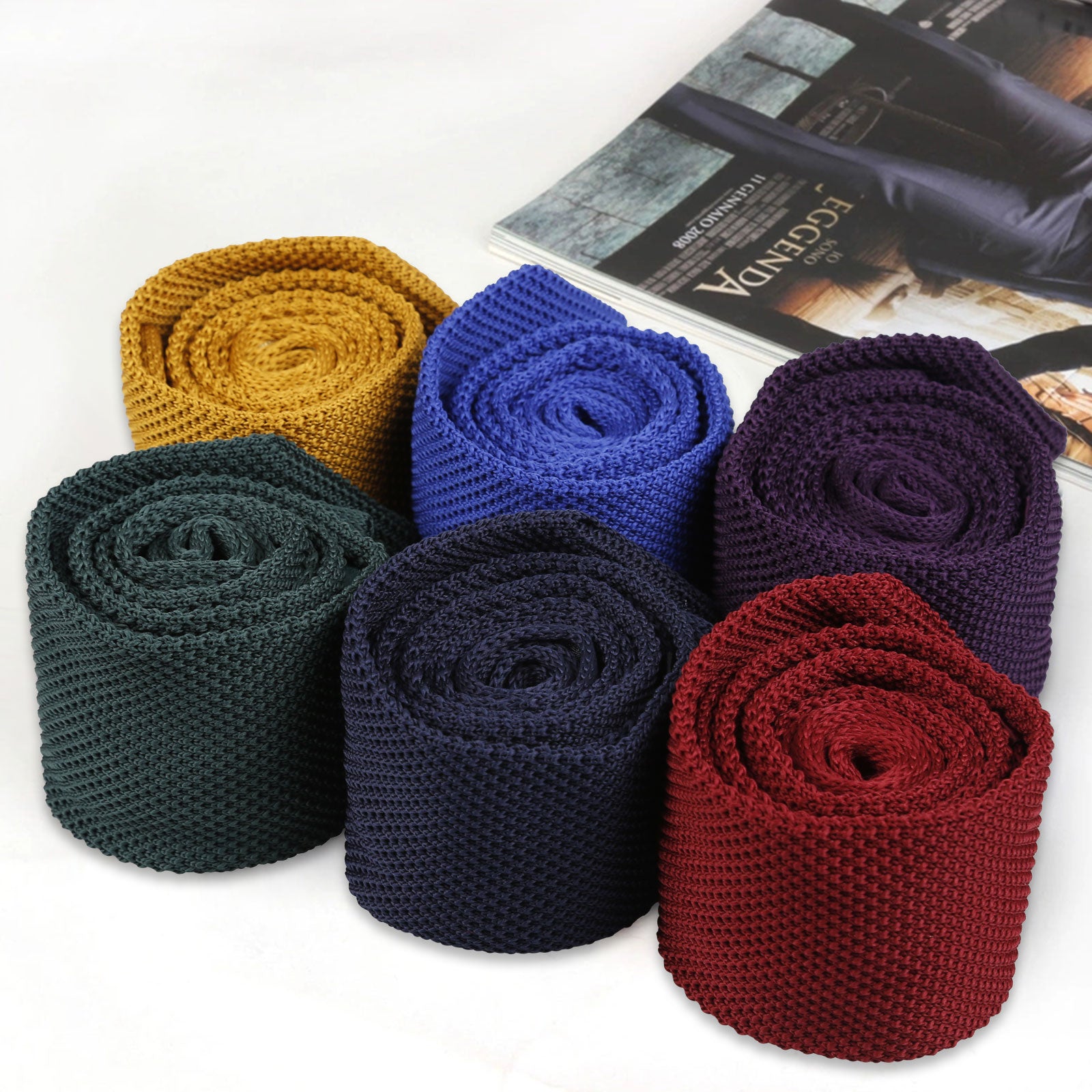 Men's Vintage Multi-colored Casual Knitted Neckties #118