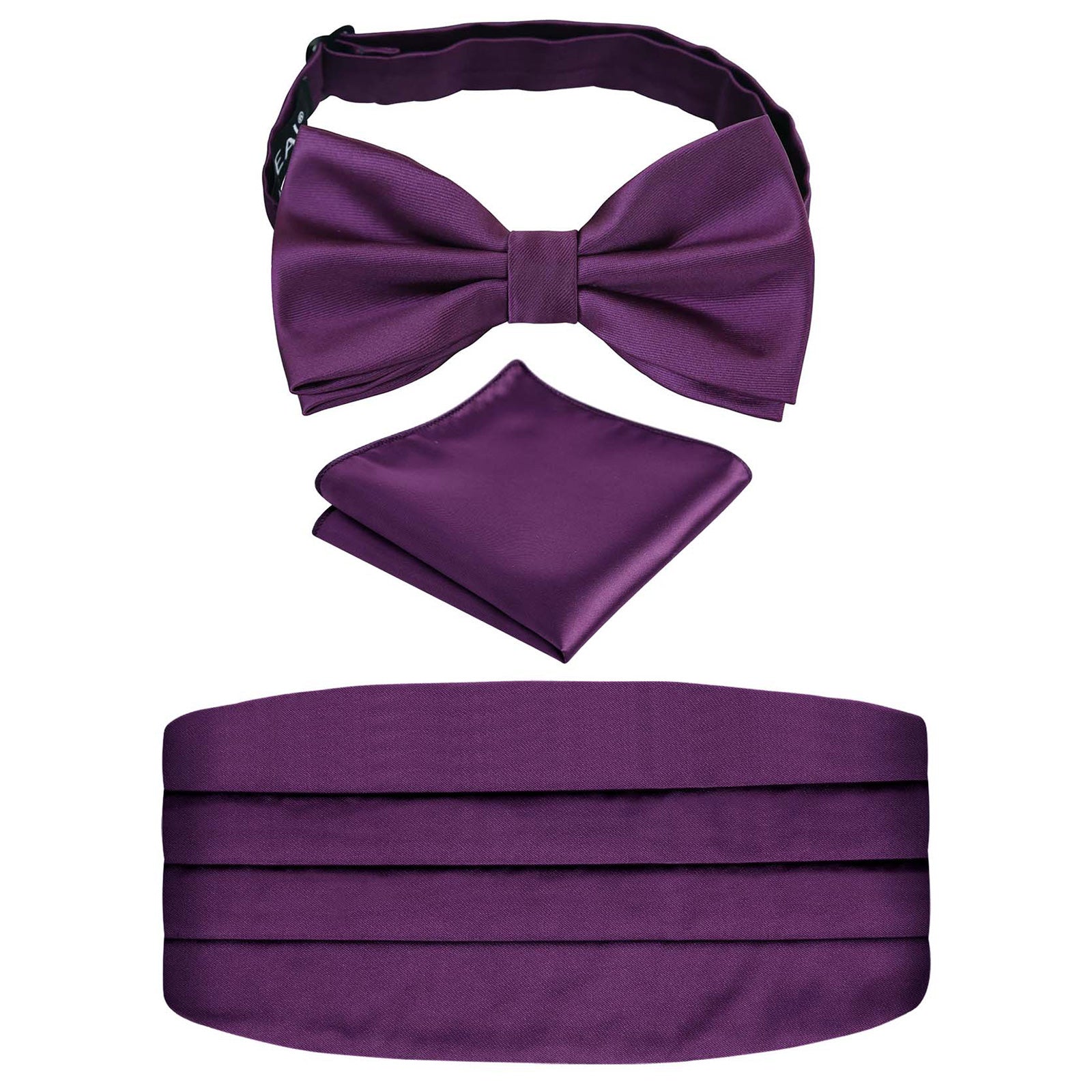 Men's Prom Bow Tie, Handkerchief and Cummerbund Set-132