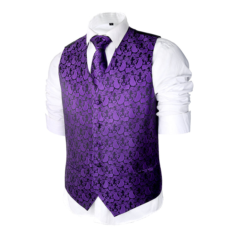 Purple hot sale suit vest