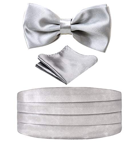 Men's Prom Bow Tie, Handkerchief and Cummerbund Set-132