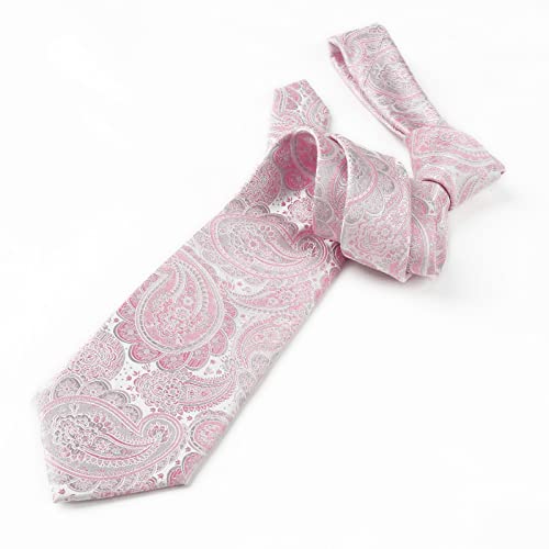 Men's Paisley Necktie with Pocket Square 59 * 3.15in Self-tied Tie Set, 144