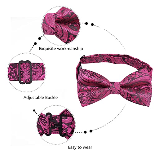 Men's Paisley Bow Tie, Pocket Square, Cufflinks Set, 168